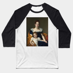Portrait of the Countess Vilain XIIII and Her Daughter Louise by Jacques-Louis David Baseball T-Shirt